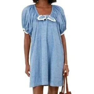 Pomander Place Chambray Luca Cotton Mini Dress Size Small - IMPOSSIBLE TO FIND!